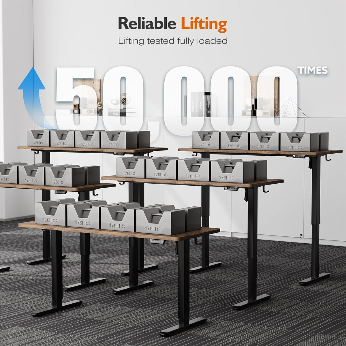 55" Electric Standing Desk — Height Adjustable,