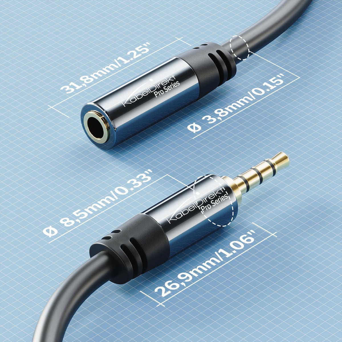 3.5mm Headset Extension Cable — 6ft Male-to-Female AUX