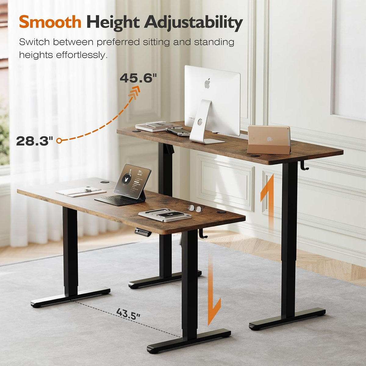 55" Electric Standing Desk — Height Adjustable,