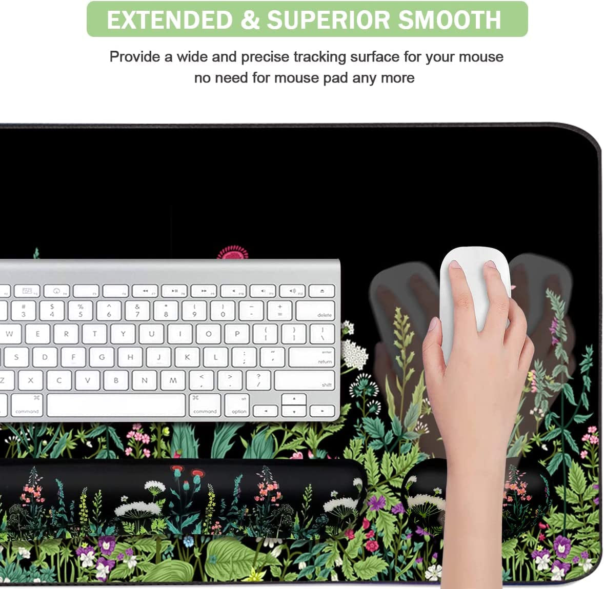 3-Piece Extended Desk Mat Set — Mouse Pad + Keyboard Wrist Rest