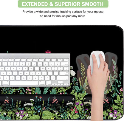 3-Piece Extended Desk Mat Set — Mouse Pad + Keyboard Wrist Rest