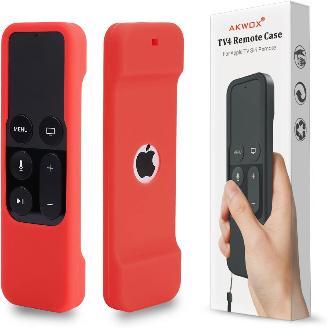 Apple TV Siri Remote Case with Lanyard (Rose Red) - 4Th/5Th Gen
