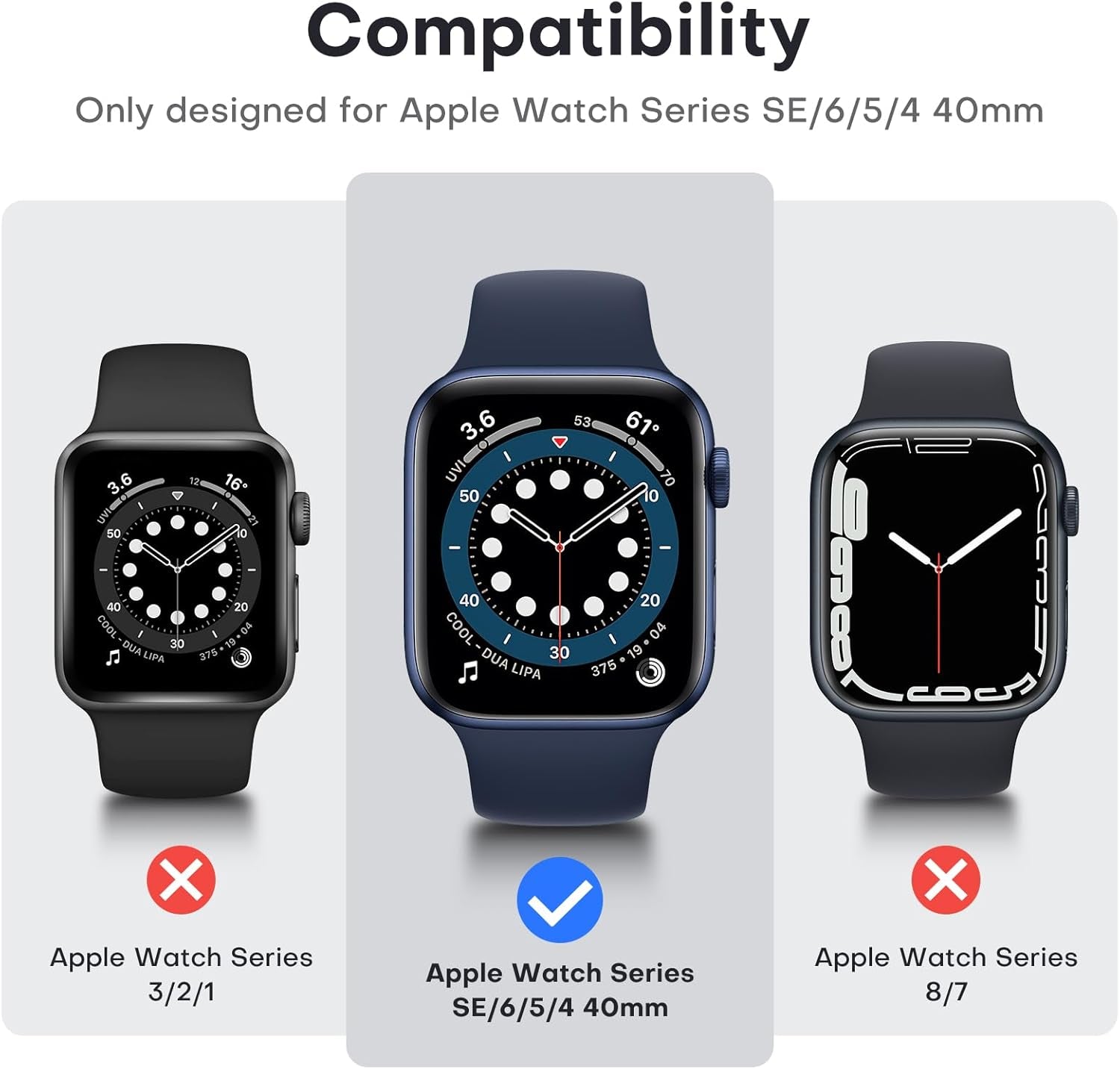2 Pack Hard Case for Apple Watch Se/Se2/Se3/Series 6/5/4 40Mm, with PC Tempered Glass Screen Protector, Scristant Resistant, Overall Protection Slim Cover for Iwatch S6/S5/S4 40Mm, Blue | with PC Tempered Glass Screen Protector, Scratch Resistant Overall Protection Slim Cover for Iwatch S6/S5/S4 40Mm, Blue