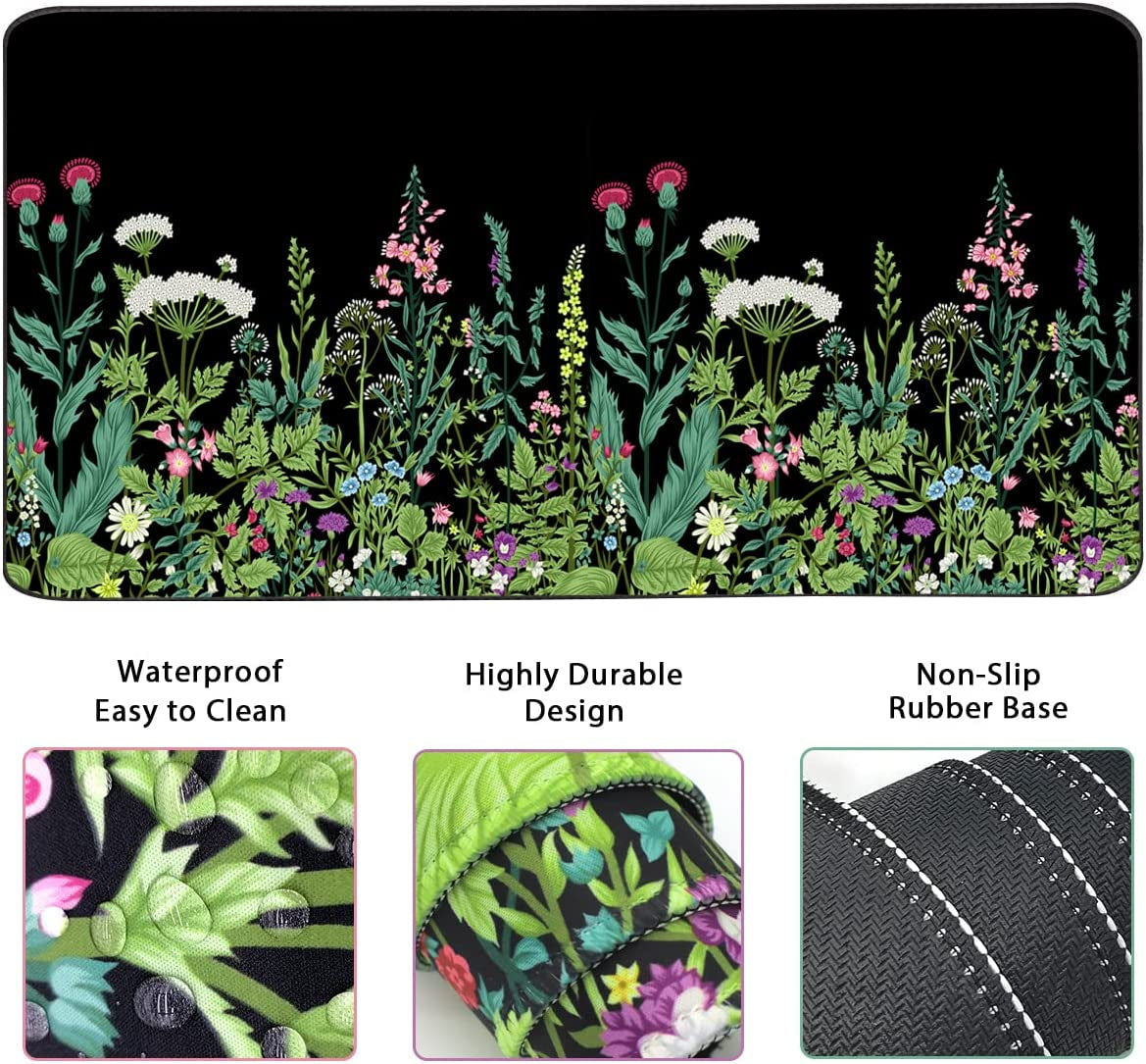 3-Piece Extended Desk Mat Set — Mouse Pad + Keyboard Wrist Rest