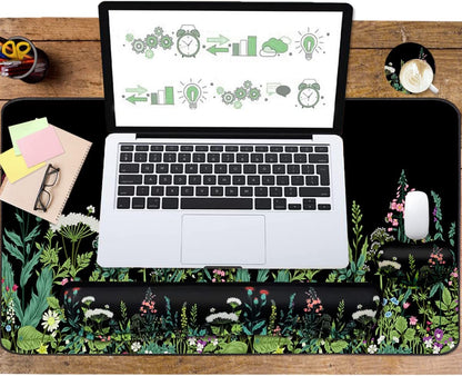 3-Piece Extended Desk Mat Set — Mouse Pad + Keyboard Wrist Rest