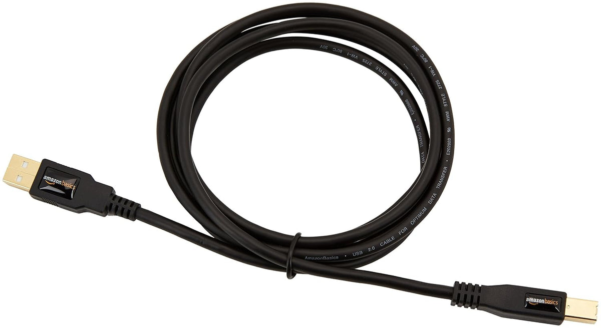 USB-A to USB-B 6ft Cable — USB 2.0.
