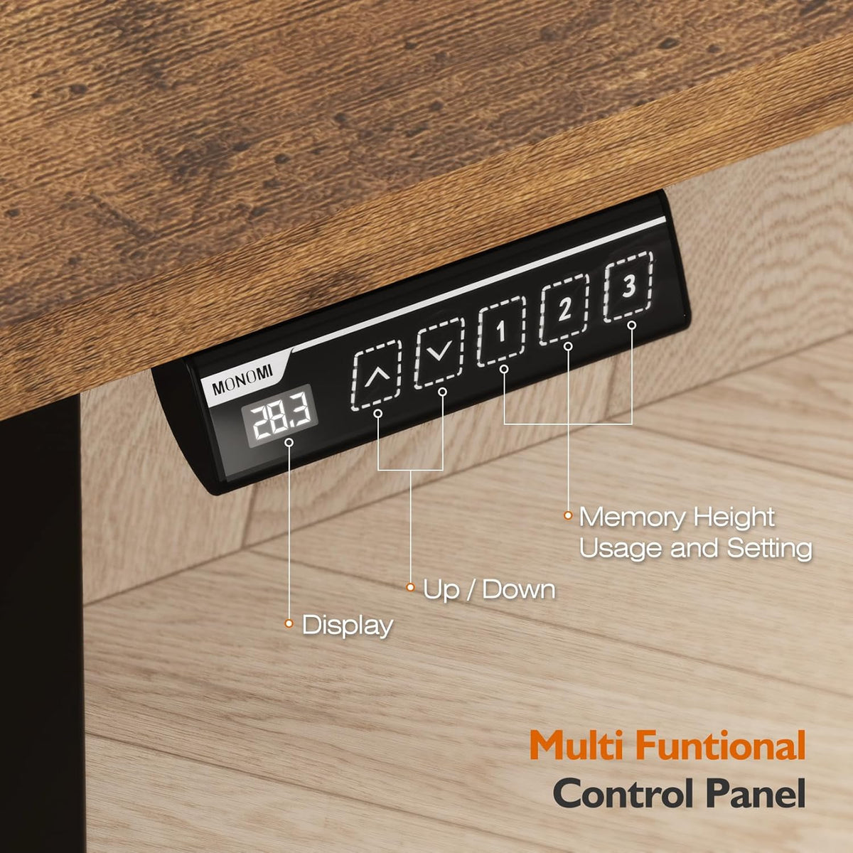 55" Electric Standing Desk — Height Adjustable, 