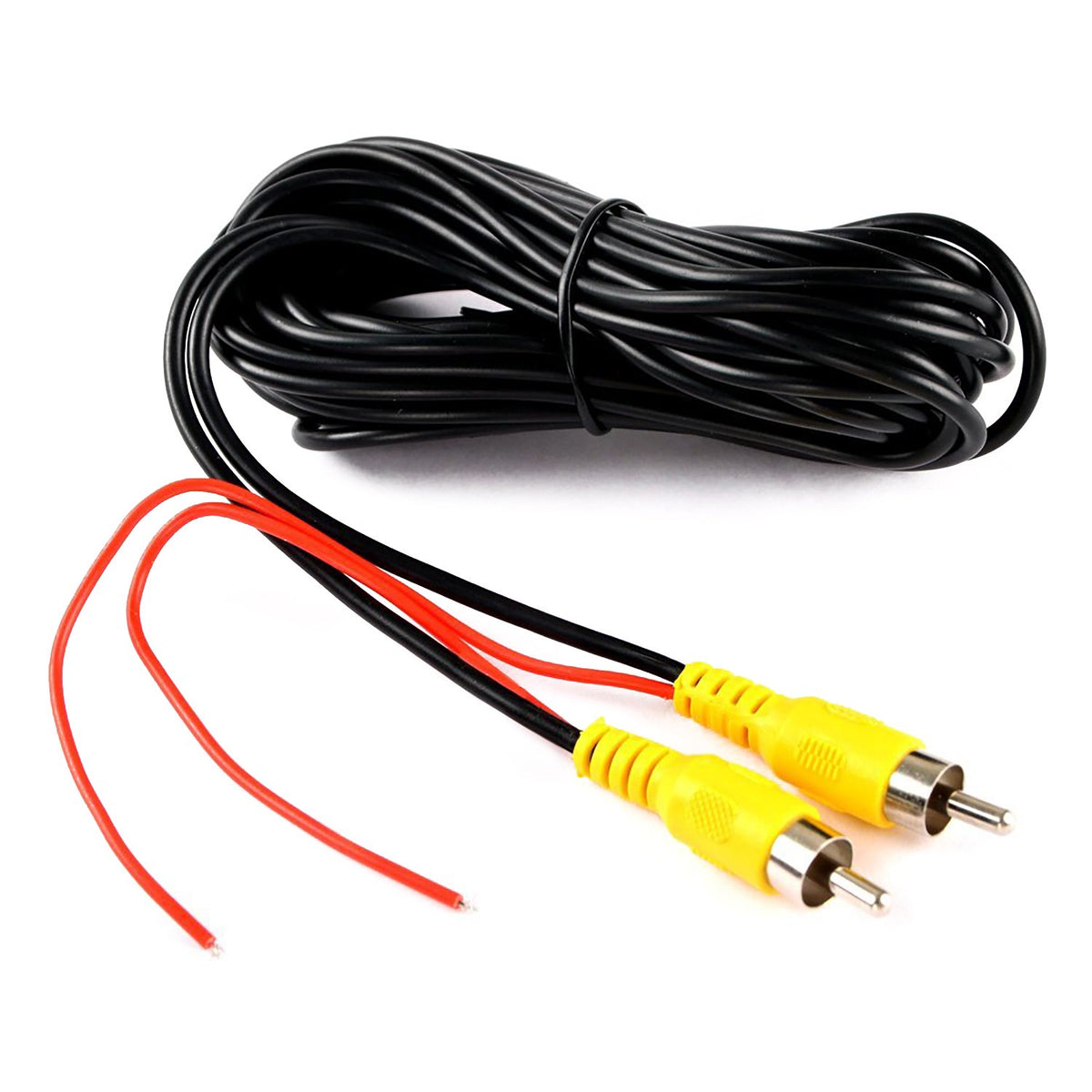 Backup Camera RCA Video Cable,Car Reverse Rear View Parking Camera Video Cable with DC Power Cable &amp; RCA Connector, DC Power Adapter, Cable Clip (33FT/10 Meters)