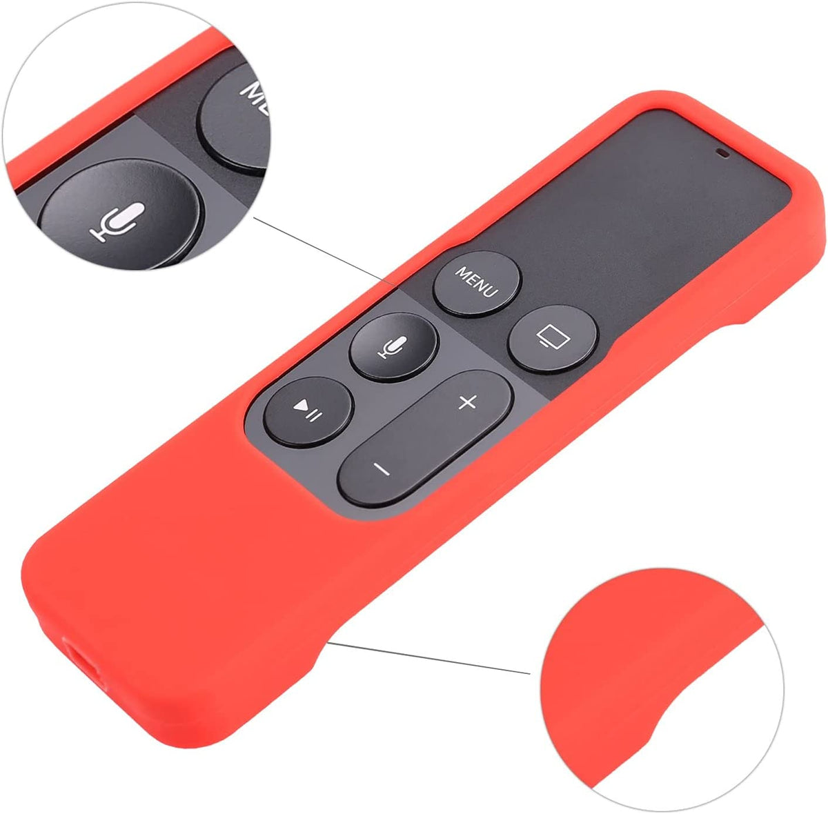 Apple TV Siri Remote Case with Lanyard (Rose Red) - 4Th/5Th Gen