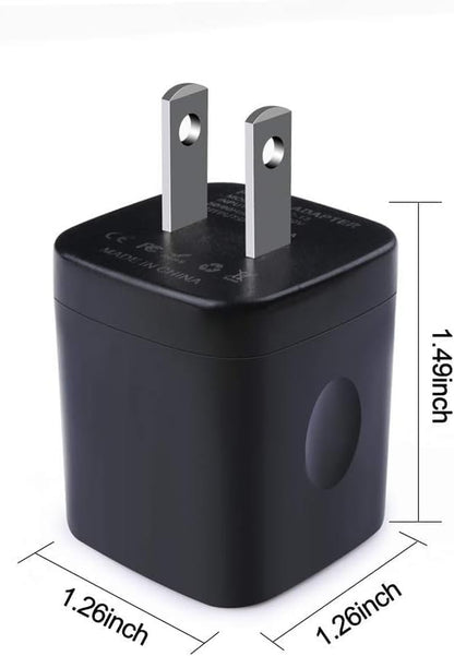 Wall Charger,Charger Cube,Charging Block Fast Charge 3Pack Dual Port 2.1A | Power Brick Charging Plug Box Head for Iphone 17/16/15 Pro/14/13/12/11/Xr/8/7/6 Plus,Samsung Galaxy S26/S25S24/S23/S22/S21