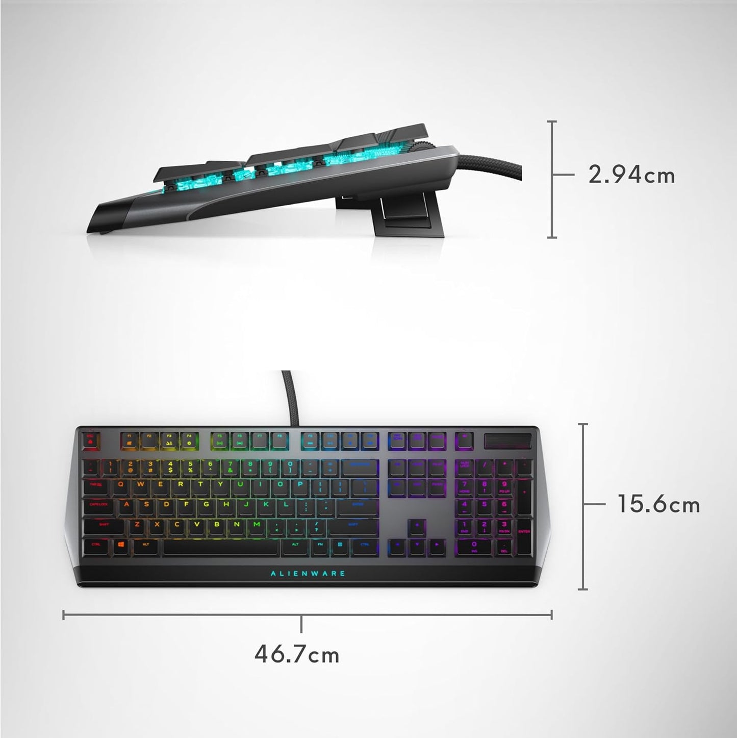 AW510K Low-Profile RGB Mechanical Gaming Keyboard — Cherry MX Red, USB