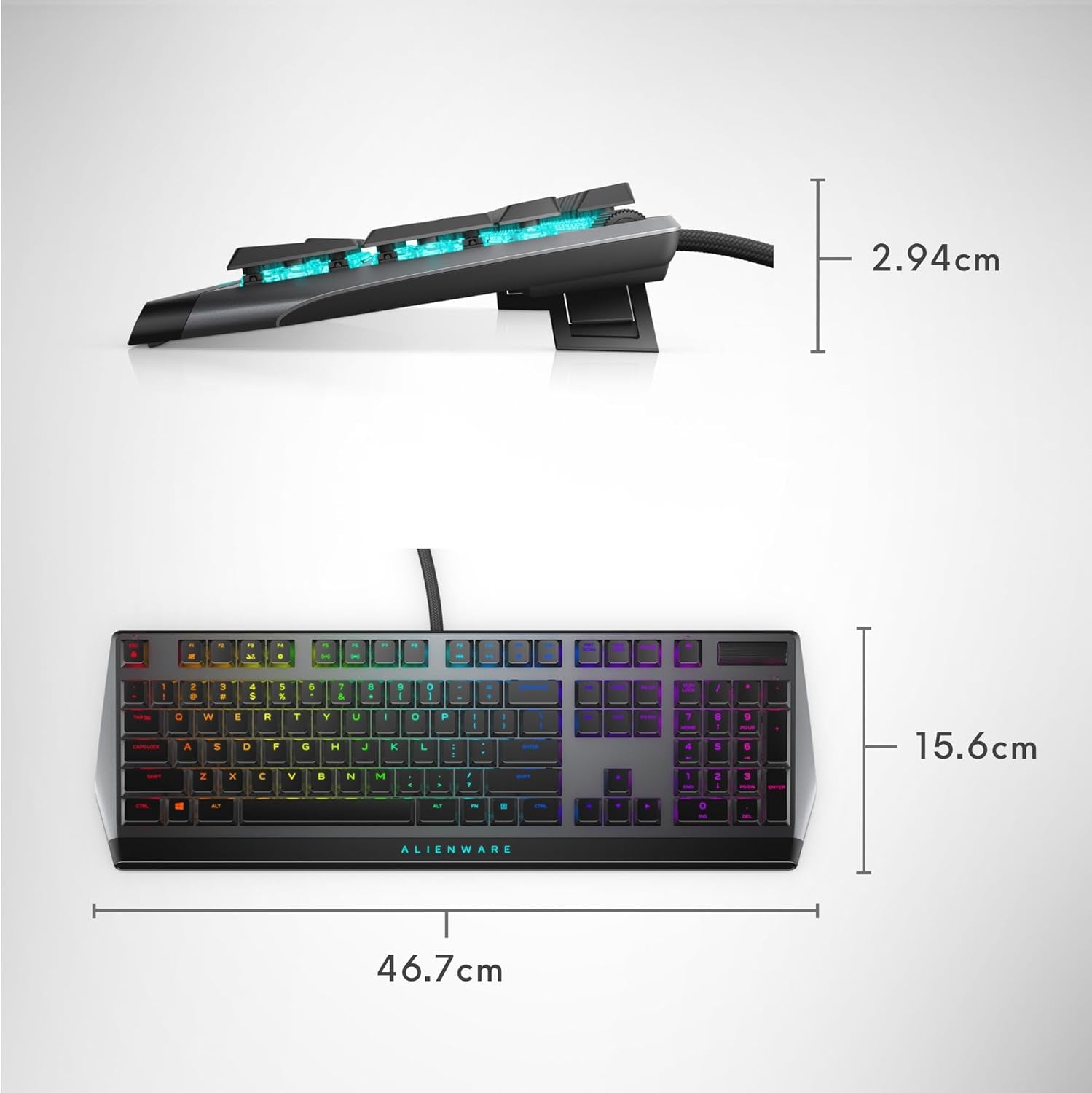 AW510K Low-Profile RGB Mechanical Gaming Keyboard — Cherry MX Red, USB