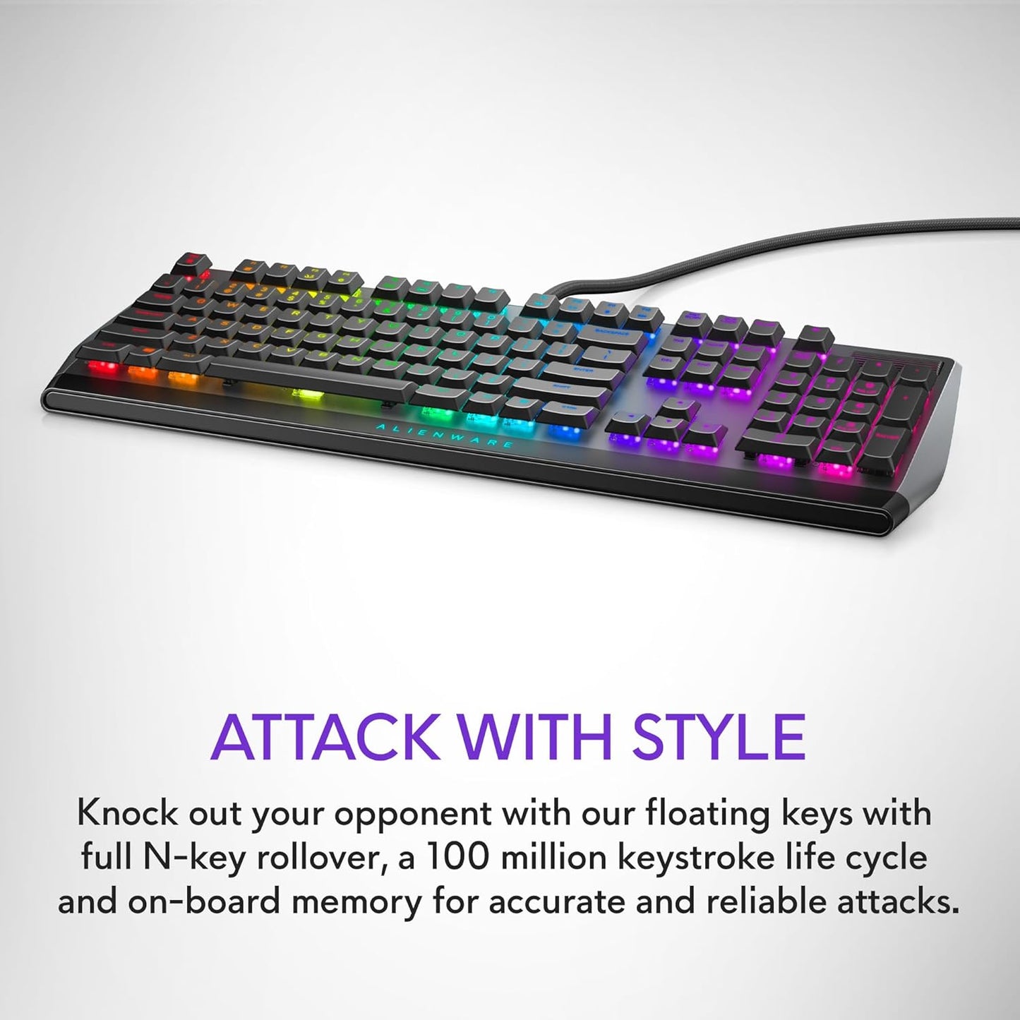 AW510K Low-Profile RGB Mechanical Gaming Keyboard — Cherry MX Red, USB