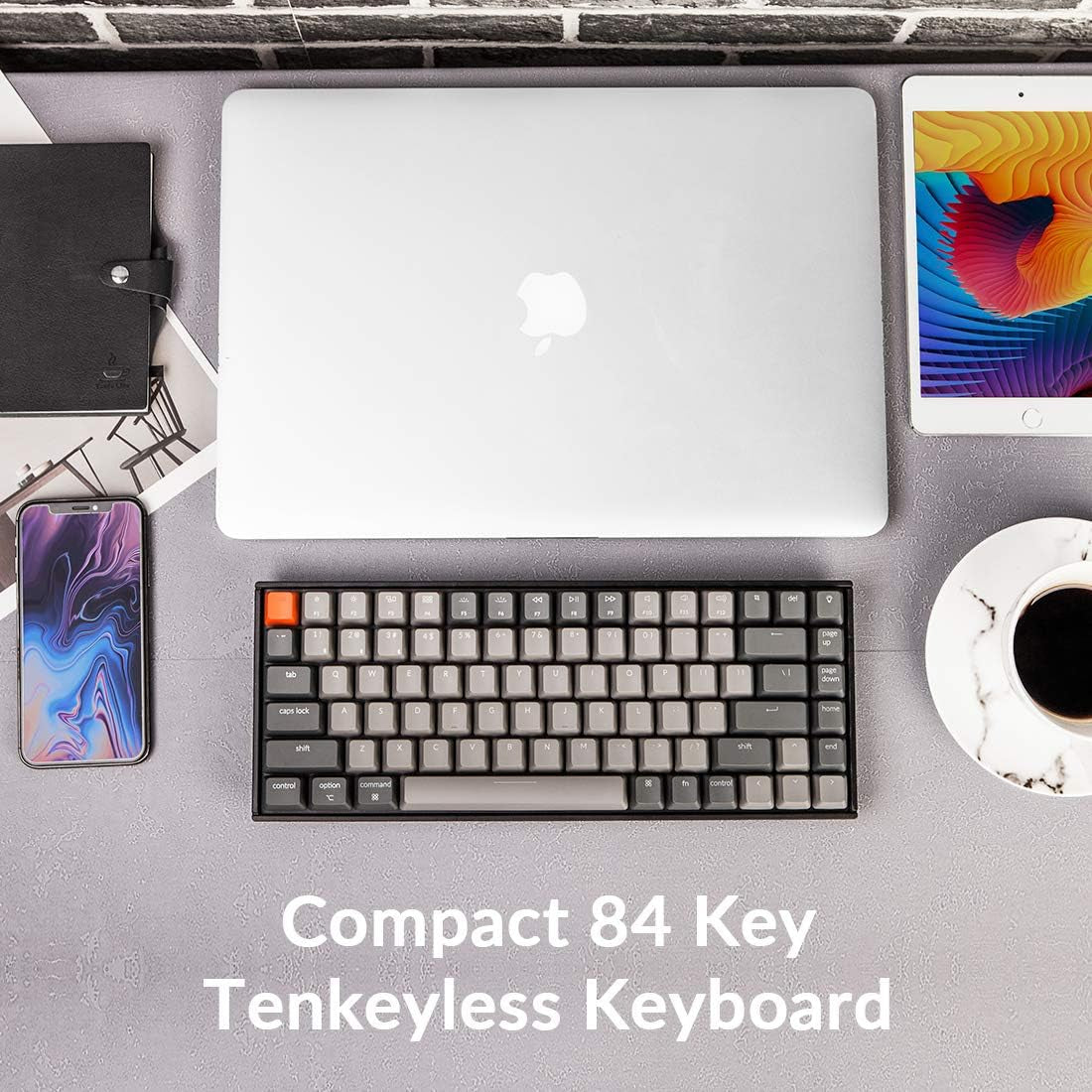 K2 75% RGB Wireless Mechanical Gaming Keyboard — 84-Key, Bluetooth + USB